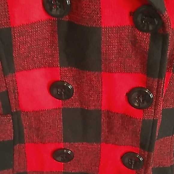 Polyester Small Black & White Checker Jacket Gently Worn - Picture 4 of 8